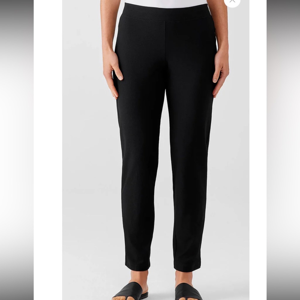 Eileen Fisher Woman 3X Black High waist ankle legging‎ New